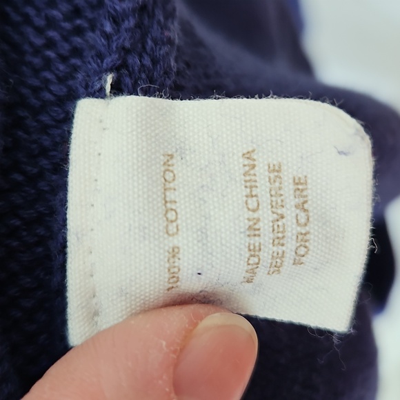 🇺🇸BRIT NY| 100% Cotton American Flag Navy Hooded Sweater| W Sz. XL| Americana - Picture 4 of 8